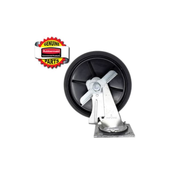 Rubbermaid Commercial Executive Quiet Caster, Swivel, 8" 1975229 Zoro